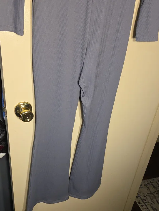 Wild Fable Women's Ribbed Scoop Neck Jumpsuit in Dusty Blue - Picture 9 of 9